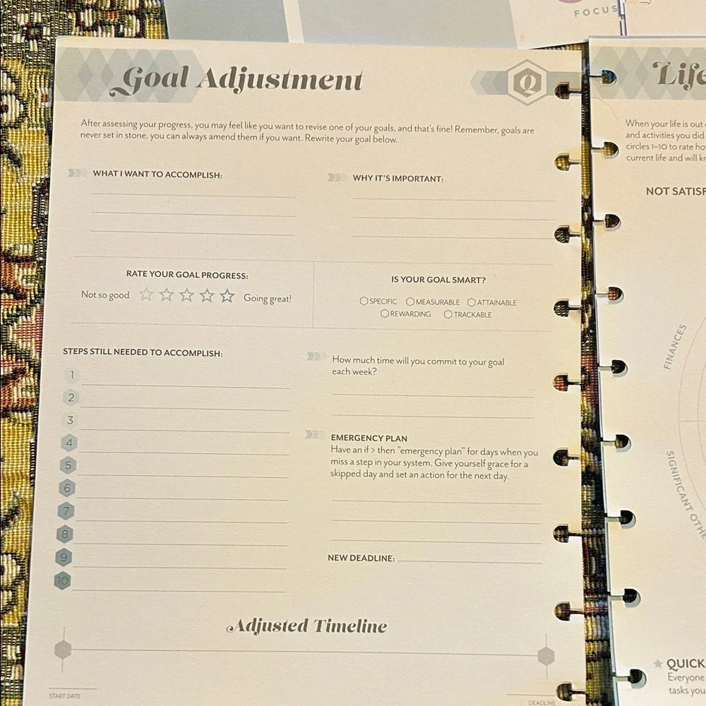 Discbound 7x9 Mega Planner Bundle set of Planner Inserts